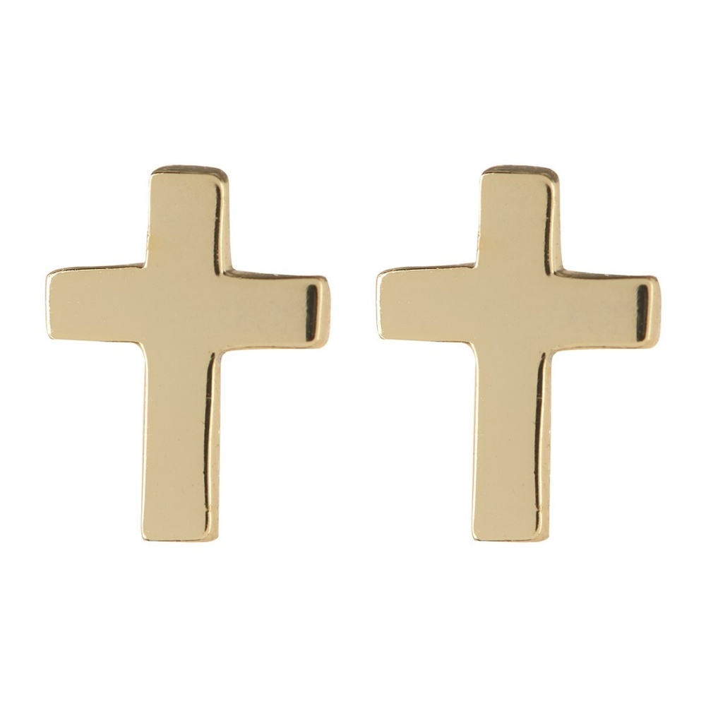 Argento Vivo NEW 18K Gold Silver Stud Earrings NWT - Picture 1 of 5